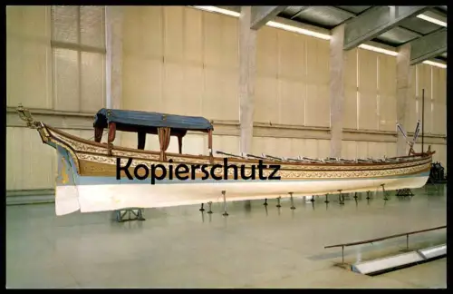 ÄLTERE POSTKARTE LISBOA MUSEO DE MARINHA GALEOTA PEQUENA SECULO XVIII Galeere galley Lissabon Lisbonne Lisbon Portugal