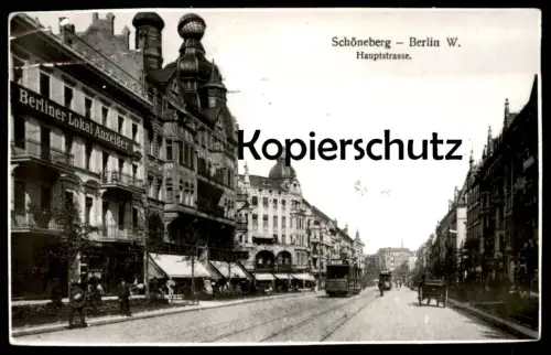 ÄLTERES REPRO FOTO BERLIN SCHÖNEBERG HAUPTSTRASSE BERLINER LOKAL ANZEIGER BERLIN ARCHIV FOTO RIECHEL photo