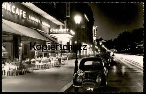 ÄLTERE POSTKARTE WIESBADEN BEI NACHT WILHELMSTRASSE CABARET KINO cinema at night nuit Ansichtskarte AK cpa postcard