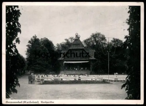 ALTE POSTKARTE HERMANNSBAD WARTHELAND MUSIKPAVILLON CIECHOCINEK POLSKA Polen Poland postcard Ansichtskarte AK cpa