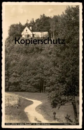 ALTE POSTKARTE DIE STILLE LIEBE BAUDE BAD ALTHEIDE GRAFSCHAFT GLATZ SCHLESIEN POLANICA ZDROJ Klodzko Polska Poland AK