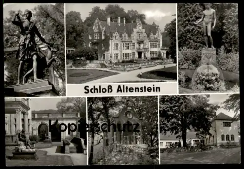 ÄLTERE POSTKARTE SCHLOSS ALTENSTEIN IM WIEDERAUFBAU HANDWERKER-ERHOLUNGHEIM BAD LIEBENSTEIN Thüringen AK Ansichtskarte