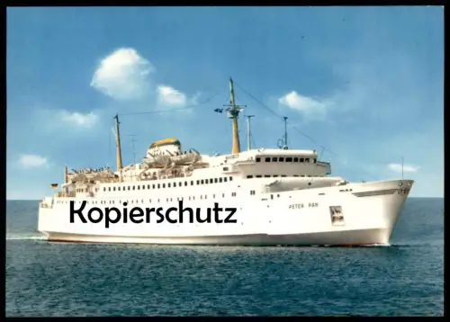 ÄLTERE POSTKARTE MS PETER PAN TT LINIE TRAVEMÜNDE & TRELLEBORG AUTOFÄHRE Schiff Motorschiff ship bateau postcard cpa AK