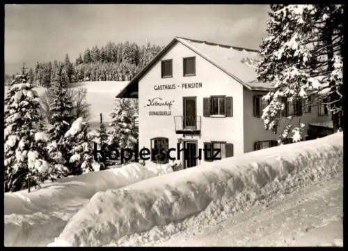 ÄLTERE POSTKARTE FURTWANGEN GASTHOF PENSION KOLMENHOF DONAUQUELLE BESITZER FAMILIE DOLD WINTER SCHNEE Ansichtskarte AK