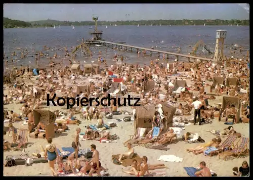 ÄLTERE POSTKARTE BERLIN STRANDBAD WANNSEE BAD BIKINI BADEMODE BADEHOSE MODE Strand See Ansichtskarte AK cpa postcard