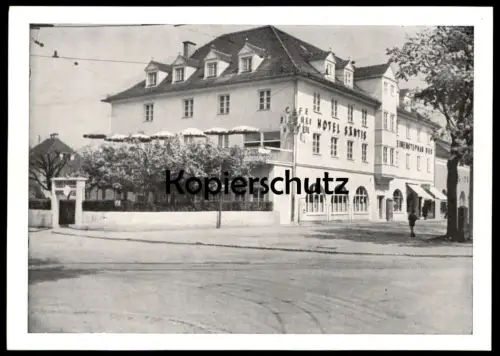 ALTE POSTKARTE MÜNCHEN AM WALDFRIEDHOF CAFÉ KONDITOREI FISCHER HOTEL SÄNTIS Ansichtskarte AK postcard cpa