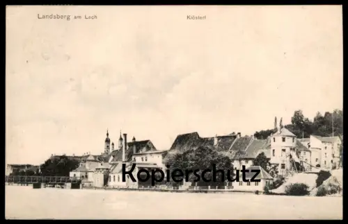ALTE POSTKARTE LANDSBERG AM LECH KLÖSTERL PANORAMA Ansichtskarte AK cpa postcard