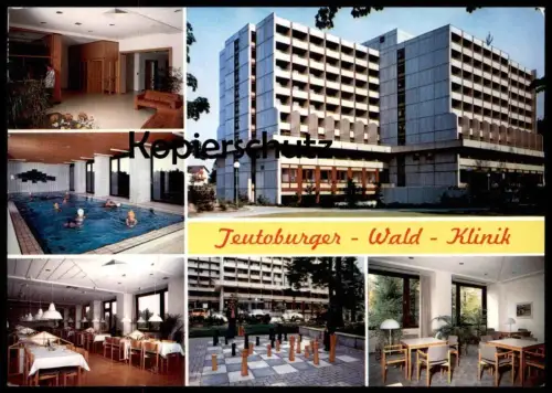 ÄLTERE POSTKARTE TEUTOBURGER WALD KLINIK BAD LIPPSPRINGE SCHACH SPIELEN JOUEURS D'ÉCHECS PLAYING CHESS postcard AK cpa