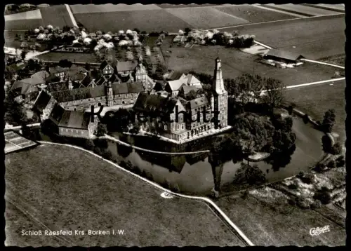 ÄLTERE POSTKARTE SCHLOSS RAESFELD LUFTBILD FLIEGERAUFNAHME Kreis Borken castle chateau Ansichtskarte cpa AK postcard