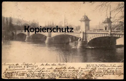 ALTE POSTKARTE PRAHY NOVY MOST CIS. FRANTISKA I Kaiser Franz Brücke Prag Prague Ceska republika Czech republic postcard