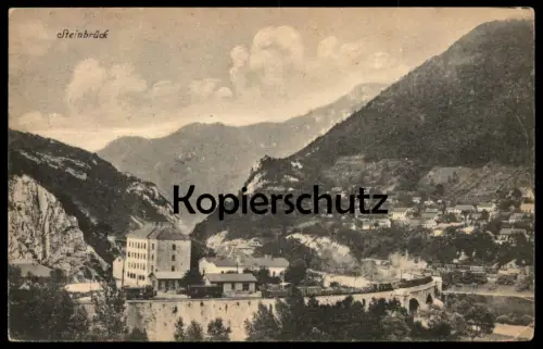 ALTE POSTKARTE STEINBRÜCK ZIDANI MOST BAHNSTRECKE Bahn Zug train Slovenija Slowenien Slovenia Ansichtskarte cpa postcard