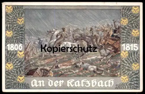 ALTE POSTKARTE AN DER KATZBACH SCHLESIEN SCHLACHT KRIEG 1806 - 1815 Soldaten Soldat Ansichtskarte AK postcard cpa