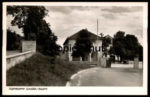 ALTE POSTKARTE EICHSTÄTT JÄGERKASERNE KASERNE Schranke Wachposten Ansichtskarte AK cpa postcard