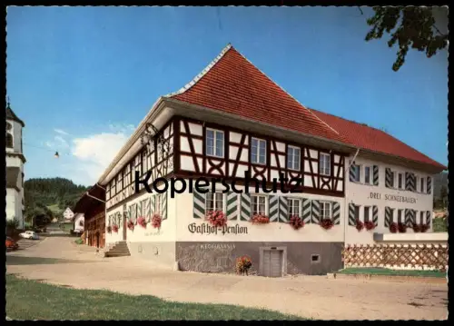 ÄLTERE POSTKARTE HOFSTETTEN BEI HASLACH GASTHOF PENSION DREI SCHNEEBALLEN HANSJAKOBS HEIMAT FAMILIE NEUMAIER AK cpa