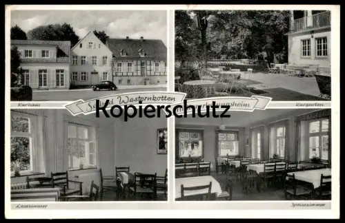 ÄLTERE POSTKARTE BAD WESTERNKOTTEN ERWITTE KREIS SOEST MÜTTERERHOLUNGSHEIM LESEZIMMER SPEISEZIMMER AK Ansichtskarte cpa