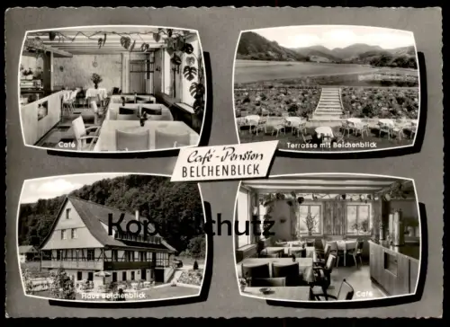 ÄLTERE POSTKARTE CAFÉ PENSION BELCHENBLICK ETZENBACH STAUFEN INH. O. GITSCHIER Schwarzwald AK Ansichtskarte postcard cpa