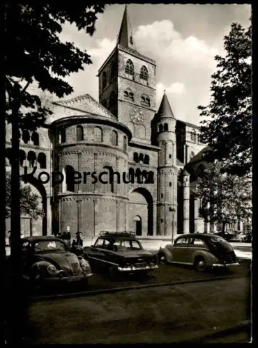 ÄLTERE POSTKARTE TRIER AN DER MOSEL DOM VW KÄFER VOLKSWAGEN SONDERSTEMPEL HEILIGER ROCK WALLFAHRT cpa postcard AK