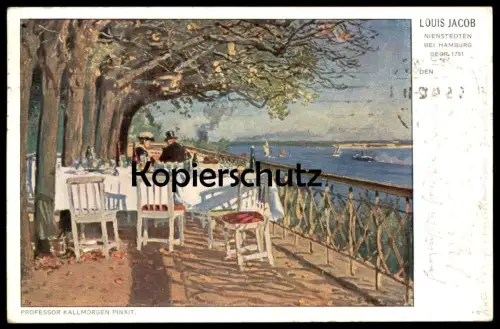 ALTE KÜNSTLER POSTKARTE HAMBURG NIENSTEDTEN LOUIS JACOB GEGR. 1791 PROFESSOR KALLMORGEN Ansichtskarte AK cpa postcard