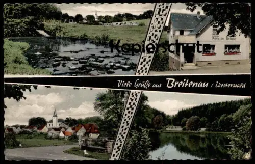 ÄLTERE POSTKARTE VIELE GRÜSSE AUS BREITENAU WESTERWALD PRIVATPENSION BENDEL RANSBACH BAUMBACH Ansichtskarte AK postcard