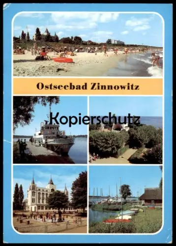 ÄLTERE POSTKARTE OSTSEEBAD ZINNOWITZ MS SEESCHWALBE SCHIFF FERIENHEIM KLEMENT GOTTWALD SCHACH CHESS Ansichtskarte AK cpa