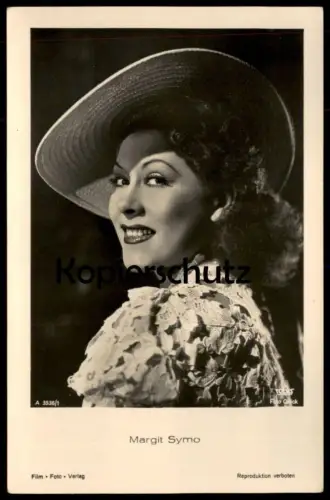 ALTE POSTKARTE MARGIT SYMO MIT HUT FILM-SCHAUSPIELERIN FILM FOTO QUICK VERLAG TOBIS hat actress acteur postcard cpa AK