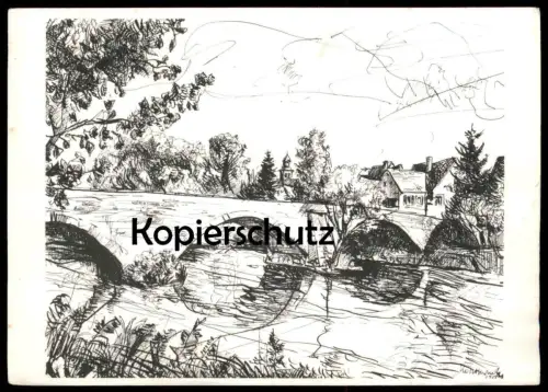 ÄLTERE POSTKARTE NEUENSTADT AM KOCHER KOCHERBRÜCKE ZWISCHEN NEUENSTADT UND KOCHERTÜRN KOSZT Ansichtskarte AK postcard