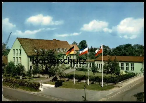 ÄLTERE POSTKARTE LÜBECK JUGENDHERBERGE FOLKE-BERNADOTTE-HAUS FLAGGEN AK Ansichtskarte cpa postcard