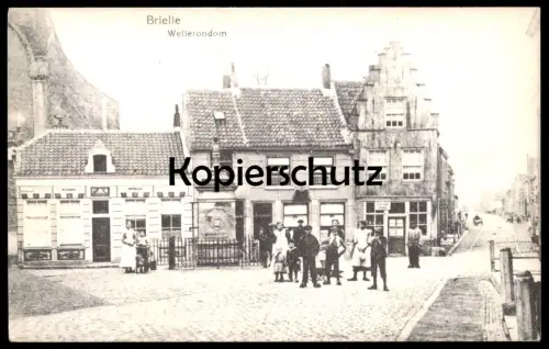 ÄLTERE REPRODUKTION REPRO POSTKARTE BRIELLE WELLERONDOM Pays-Bas Nederland Ansichtskarte postcard cpa AK