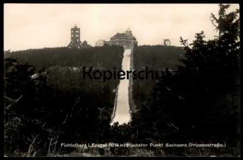 ALTE POSTKARTE FICHTELBERG IM ERZGEBIRGE PRINZENSTRASSE HÖCHSTER PUNKT SACHSENS OBERWIESENTHAL Ansichtskarte AK postcard