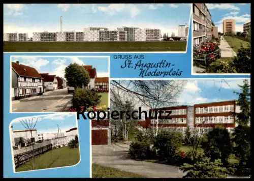 ÄLTERE POSTKARTE GRUSS AUS ST. AUGUSTIN NIEDERPLEIS HOCHHAUS FACHWERKHAUS Ansichtskarte AK cpa postcard