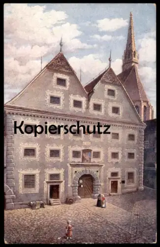 ALTE KÜNSTLER POSTKARTE STADT STEYR INERBERGERSTADL 1944 OBERÖSTERREICH INNERBERGER STADEL Österreich Austria AK cpa