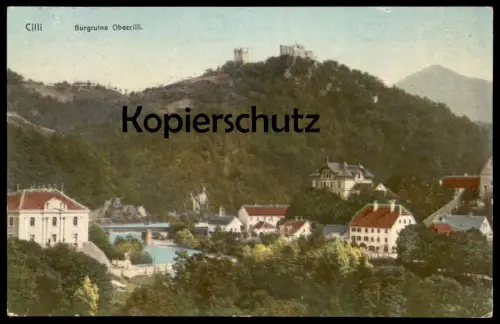 ALTE POSTKARTE CILLI BURGRUINE OBERCILLI Burg Slovenija Slowenien Slovenia Ansichtskarte AK cpa postcard