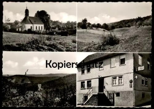 ÄLTERE POSTKARTE HESSELBACH IM ODENWALD GASTHAUS UND PENSION DREI LILIEN ÜBER MICHELSTADT HESSEN OBERZENT BEERFELDEN AK