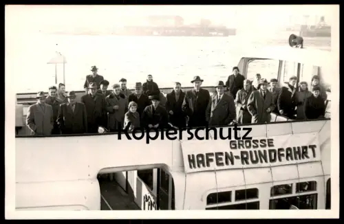ALTE FOTO POSTKARTE HAMBURG HAMBURGER HAFEN GROSSE HAFEN-RUNDFAHRT HAMBURG BÖDECKER & DRAUZ Schiff harbour Dampfer ship