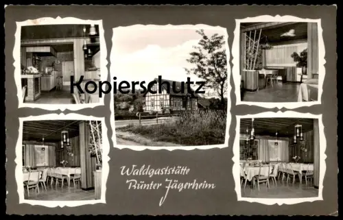 ÄLTERE POSTKARTE WALDGASTSTÄTTE BÜNTER JÄGERHEIM BAD SALZDETFURTH INHABER AUGUST KLINGENHAGEN Ansichtskarte cpa postcard