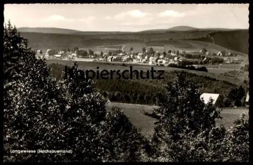 ÄLTERE POSTKARTE LANGEWIESE HOCHSAUERLAND GASTHOF PENSION GILSBACH PANORAMA Winterberg Sauerland AK Ansichtskarte cpa