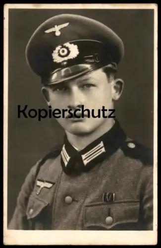 ALTE FOTO POSTKARTE PORTRÄT JUNGER SOLDAT PHOTO EINES SOLDATEN IN UNIFORM GEFREITER KORBINIAN ZIMMER Junge Mann Photo AK