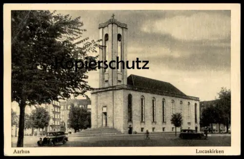 ALTE POSTKARTE AARHUS LUCASKIRKEN 1944 LUKASKIRKEN Lucas Lukas Kirken Danmark Dänemark Denmark Ansichtskarte postcard
