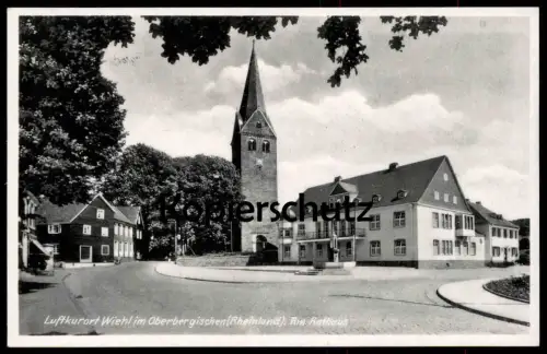 ALTE POSTKARTE LUFTKURORT WIEHL IM OBERBERGISCHEN RHEINLAND AM RATHAUS Ansichtskarte AK postcard cpa