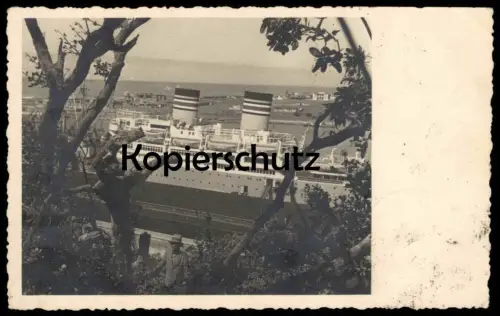 ALTE FOTO POSTKARTE DEUTSCH OST-AFRIKA LINIE 1938 WALFISCHBUCHT VERM. DAMPFER WINDHUK DOAL Schiff ship postcard photo