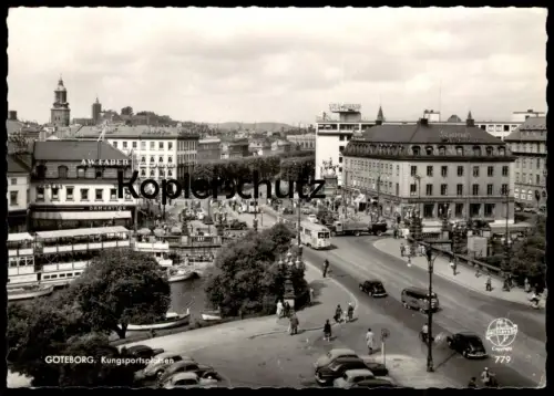 ALTE POSTKARTE GÖTEBORG KUNGSPORTPLATSEN VW KÄFER BUS Volkswagen Auto Autos car cars Sverige sweden cpa postcard AK