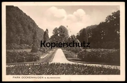 ALTE POSTKARTE PARK DOCKENHUDEN BEI BLANKENESE HAMBURG BEZIRK ALTONA Hirschpark Parc Ansichtskarte AK cpa postcard