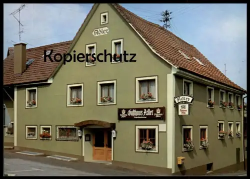 ÄLTERE POSTKARTE LIGGERINGEN GASTHAUS ADLER FAMILIE ZUNFTMEISTER RADOLFZELL ROTHAUS BRÄU FÜRSTENBERG Ansichtskarte cpa