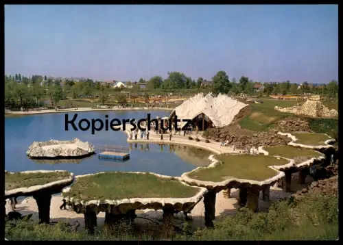 ÄLTERE POSTKARTE BERLIN BUNDESGARTENSCHAU 1985 BUGA PANORAMA Britzer Garten Britz Ansichtskarte AK postcard cpa