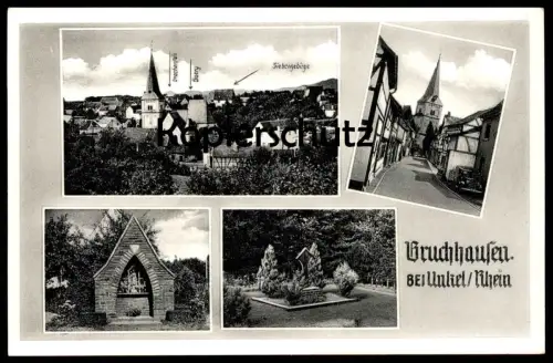 ÄLTERE POSTKARTE BRUCHHAUSEN BEI UNKEL AM RHEIN PANORAMA SIEBENGEBIRGE DRACHENFELS ÖLBERG AK Ansichtskarte cpa postcard
