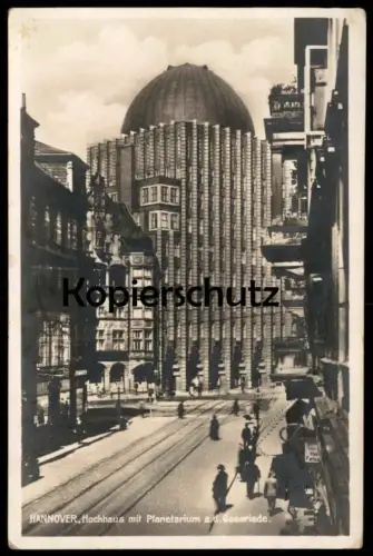 ALTE POSTKARTE HANNOVER HOCHHAUS MIT PLANETARIUM AN DER GOSERIEDE REKLAME CIGARREN Ansichtskarte AK cpa postcard