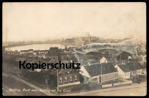 ALTE POSTKARTE KOLDING PARTI OVER KOLDING SET FRA TIVOLI PANORAMA Danmark Dänemark Denmark Ansichtskarte postcard