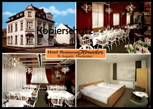 ÄLTERE POSTKARTE ST. AUGUSTIN NIEDERPLEIS HOTEL RESTAURANT HONECKER NORBERT KRECKEL VILLA Ansichtskarte AK cpa postcard