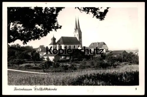ÄLTERE POSTKARTE TUNTENHAUSEN WALLFAHRTSKIRCHE KIRCHE PANORAMA BAYERN Ansichtskarte AK cpa postcard