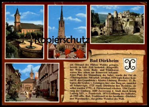 ÄLTERE POSTKARTE BAD DÜRKHEIM CHRONIK Chronikkarte chronique chronicle storycard Ansichtskarte cpa postcard
